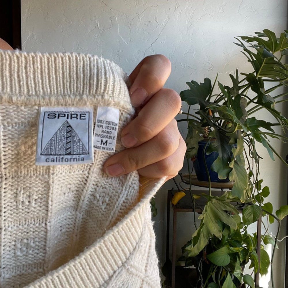🏷 Sold | Spire White Knit Sweater - Picture 7 of 8